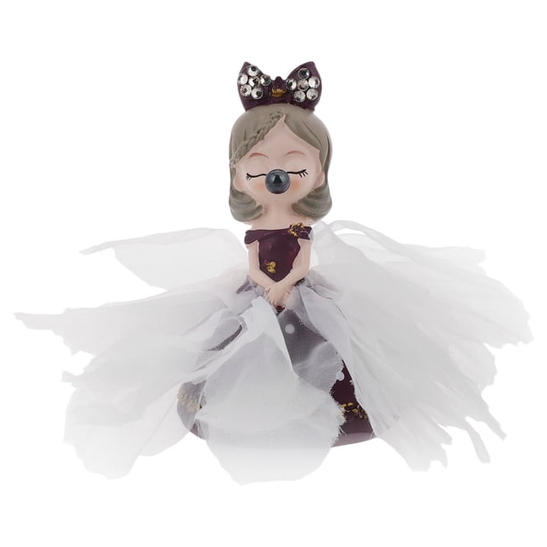 Adorable adorno para salpicadero de coche de niña, estatua en miniatura para decoración interior de coche, accesorios para coche de niña dulce para mujer.
