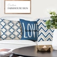 thumbnail image 3 of Farmhouse Pillow Covers 20x20 Set of 4 Throw Pillow Covers Rustic Linen Decorative Pillows Square Cushion Covers for Couch Sofa Bedroom Home Decor, 3 of 5