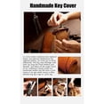 thumbnail image 7 of Leather Key Fob Cover Fit for Land Rover Range Rover Keychain Smart Remote Key Case Key Shell Protector 5 Button, 7 of 7