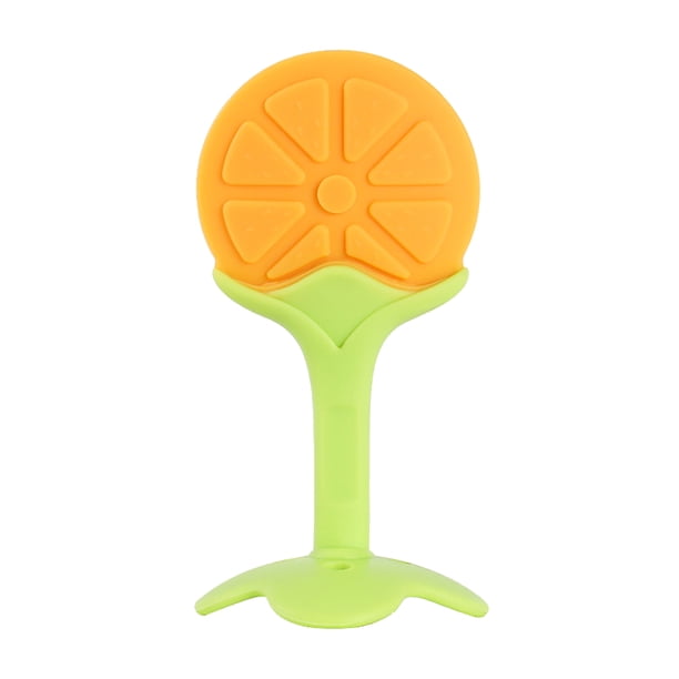 Mordedor de silicona para bebés - con forma de fruta, material apto para uso alimentario, sin BPA, para aliviar la dentición y masticar con seguridad