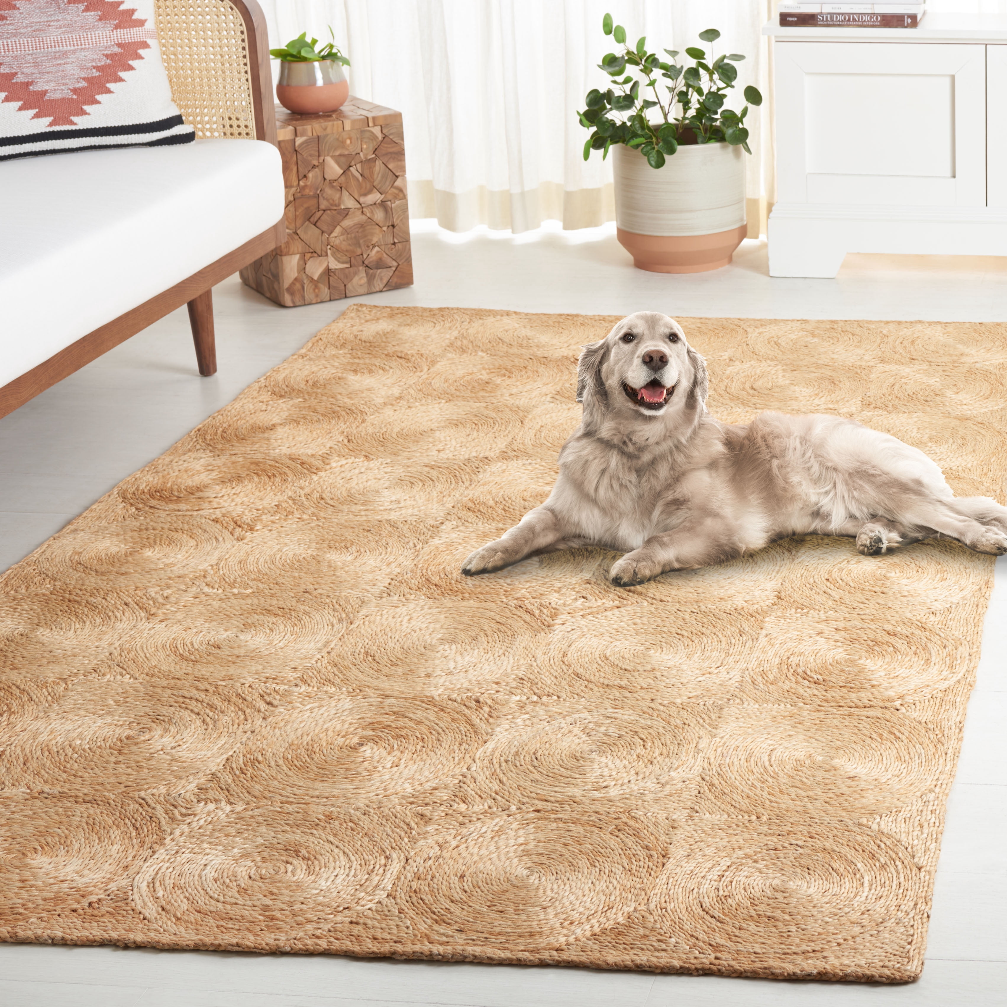 SAFAVIEH Natural Fiber Dean Geometric Area Rug, Natural, 4' x 6'