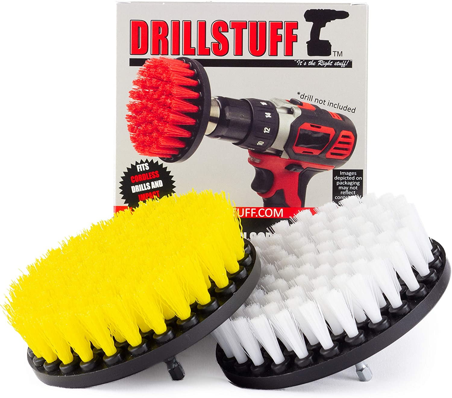Drill Brush Power Scrubber Outdoor Drill Powered Scrub Brush Concrete Cleaning Stiff