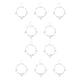 thumbnail image 1 of Sonducket Niñas tobillera pie adorno pies cadenas para vestido decoración perla/8 formas plata Perla/forma 8 Plata 10piezas, 1 of 6