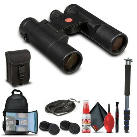 Leica 10x25 Ultravid BR Binoculars (Black Rubber) (40253)   Basic Bundle