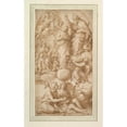thumbnail image 2 of Alessandro Turchi 11x14 Black Ornate Wood Framed Double Matted Museum Art Print Titled: Allegory of the Immaculate Conception with the Fall of Man (1578-1649), 2 of 5