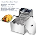 thumbnail image 5 of LUVCMFT Commercial Deep Fryer, 1750W 6.3QT/6L Capacity Electric Deep Fryer with Baskets & Lids, Single Tank Frying Machine, 5 of 8