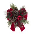 thumbnail image 1 of Red Velvet Christmas Floral Bow Decor, 13" Tall, Holiday Time, 1 of 7
