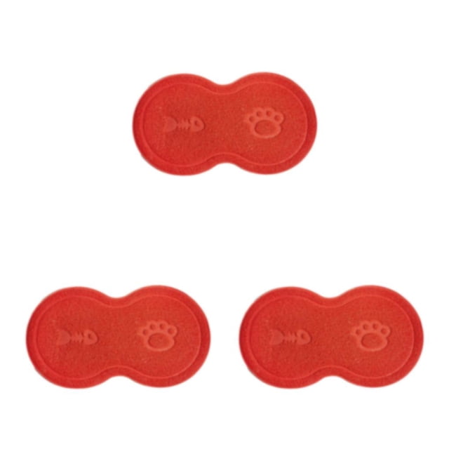 VONKY Durable And Long-lasting Cat Rug Cute And Practical Pet Mat Variety Of Styles Red 3Set