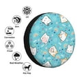 thumbnail image 6 of DouZhe Waterproof Spare Tire Cover, Kawaii Cute Cats Cartoon Animals Prints Adjustable Wheel Covers Fit for Jeep Trailer RV SUV Car, 15 inch, 6 of 7
