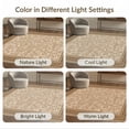 thumbnail image 7 of ODIKA 2'x3' Beige Geometric Mosaic Traditional Border Washable Doormat Intricate Rectangular Tile Motifs With Classic Diamond Chain Framework for Entryway, Kitchen, Laundry Room, Non-Slip, Low Pile, 7 of 7