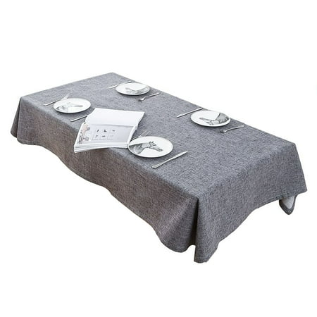 

Rectangular Tablecloth Cotton Linen Solid Color Tablecloth Washable No Fade Anti-slip Wrinkle Free Table Cover For Conference Banquet Party Picnic -TO-120*160cm