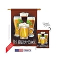 thumbnail image 1 of Its Beer OClock 2-Sided Vertical Impression House Flag - 28 x 40 in., 1 of 1