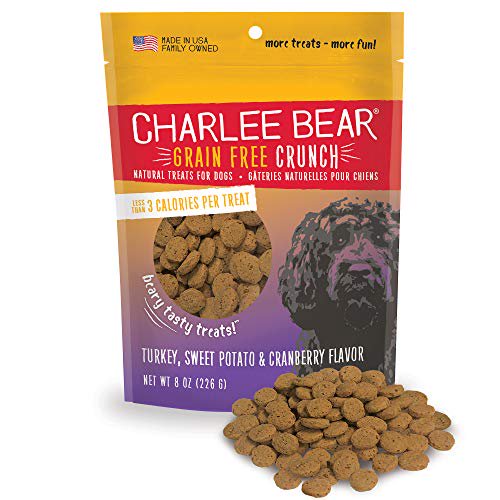 Charlee Bear Grain Free Crunch Dog Treats, Turkey, Sweet Potato