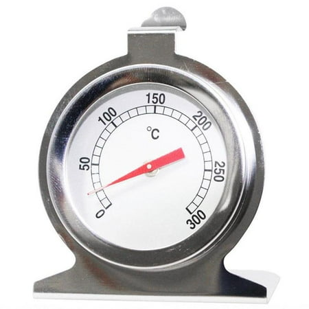 

Stainless Steel Oven Thermometer Adjustable Viewing Angle Easy-to-Read Analog Dial 0-300° Measuring Range Kitchen Tool G7C8