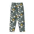 thumbnail image 5 of Xecao Flowers and Bee Women's Straight Lounge Pajama Pants: The Epitome of Relaxed Sleepwear, 5 of 9