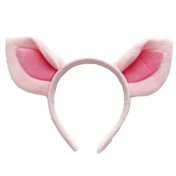 Lolita Cartoon Piggy Ears Headband Plush Hairbands Cute Xmas Party Hair Decors