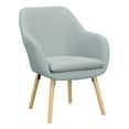 thumbnail image 2 of Chaise d'Appoint en Tissu Velours Bleu Clair avec Poignées, 2 of 11