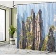 thumbnail image 5 of Ambesonne National Park Shower Curtain, Wonders of World, 69"Wx70"L, Olive Green Pale Blue, 5 of 5