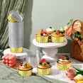thumbnail image 5 of 100Pcs Gold Aluminum Foil Baking Cups with Lids (50 Cups + 50 Lids), 5oz Mini Dessert Pans, Disposable Cheesecake Molds for Cream Puddings, Tiramisu, Cupcakes, Elegant Party Favor Tins,pink color, 5 of 8