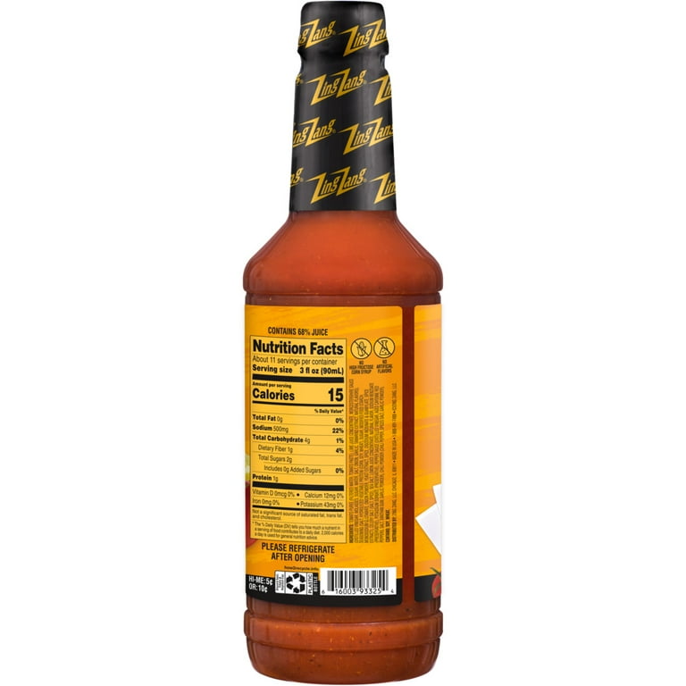 Zing Zang Michelada Mix, Non-Alcoholic Cocktail Mixer, 32 Fl Oz