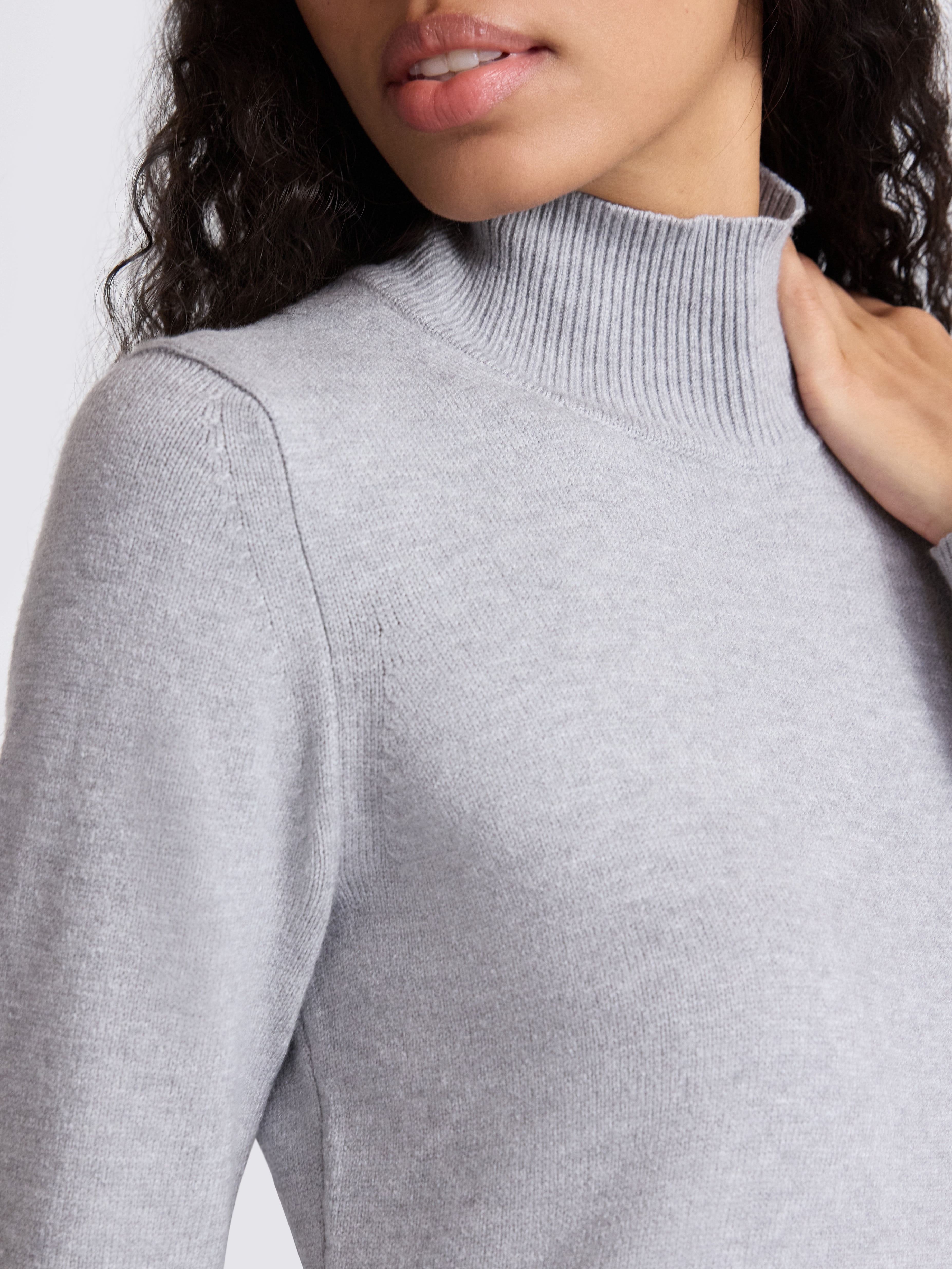 Free Assembly Women's Turtleneck Sweater Midi Dress with Long Sleeves, Sizes XS-XXL