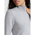thumbnail image 4 of Free Assembly Women's Turtleneck Sweater Midi Dress with Long Sleeves, Sizes XS-XXL, 4 of 5