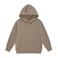 thumbnail image 4 of XAOFW Girls Hoodies Long Sleeve Solid Color Hooded Sweatshirts Casual Soft Pullover Hoodie Outerwear Comfortable Top 11-12 Years, 4 of 4