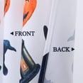 thumbnail image 4 of GlowSol 27"x24" Cafe Curtain Farmhouse Blackout Witch Hat Printed Halloween Decorations Kitchen Curtian, Orange, 2 Panels, 4 of 8