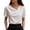 White, variant on Kelon Womens Summer Tops Short Sleeve Shirts V Neck Business Casual Blouses Dressy Work Tunic Tops, S