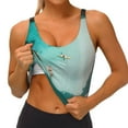 thumbnail image 3 of Picia Turquoise Beach Kayaking Sports Bra for Women,Padded Strappy Sports Bras Medium Support Yoga Bra with Removable Cups,Running Yoga Bra-Medium, 3 of 9