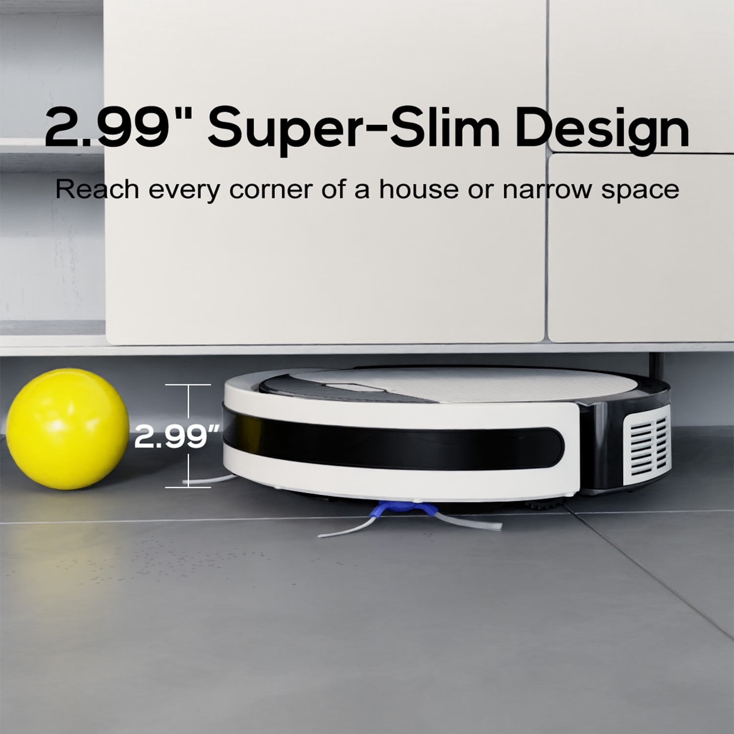 Robot Vacuum Cleaner, with App/Remote Control, 120 Min Runtime, Self-Charging, Great for Pet Hair