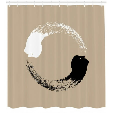 Yin And Yang Shower Curtain Abstract Artwork Of An Ancient Symbol