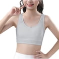 thumbnail image 3 of Penkiiy Chicas Suave Entrenamiento Bras, Sin Seamless First Bra Chicas Deportes Bras Longline Crop Bra, Pecho Doble Lined, 3 of 7