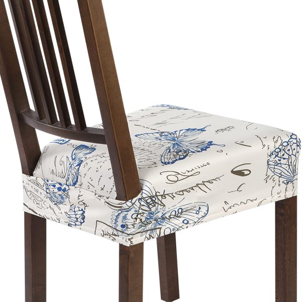 Fundas para asientos de sillas de comedor SearchI, juego de 2 unidades, diseño de mariposas