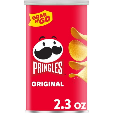 Pringles Original Potato Crisps Chips, Lunch Snacks, 2.3 oz Canister