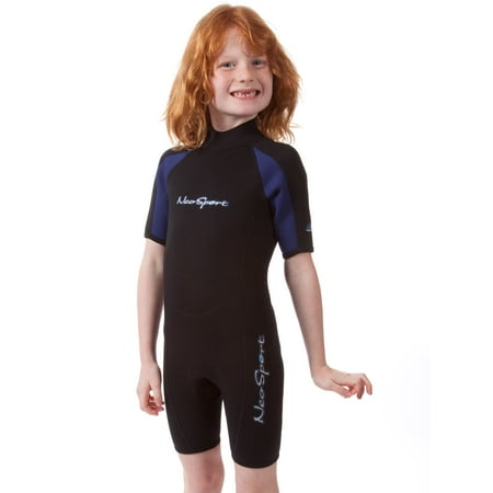 Neosport Backzip Kids Shorty 2mm Neoprene Wetsuit Great Fit for Slender Children