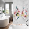 thumbnail image 7 of GZHJMY Floral Scandinavian Style Bath Hand Towel Soft Washcloth Highly Absorbent Fingertip Towels for Bathroom Beach Kitchen Sports Gym Yoga Travel (2-Pieces Towel Sets, 28x16 inch), 7 of 7