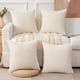 thumbnail image 1 of Fundas para Cojines, Cojines Decorativos Sala, Almohadas para decoración, Fundas de Almohada de Felpa para Decoración del Hogar Que no Destiñen y Decoración Navideña (4 PCS Beige), 1 of 4