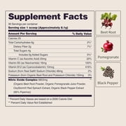 Snap Supplements Beetroot Powder, Organic Dietary Supplement, Heart Health, Antioxidants, Nitric Oxide Booster