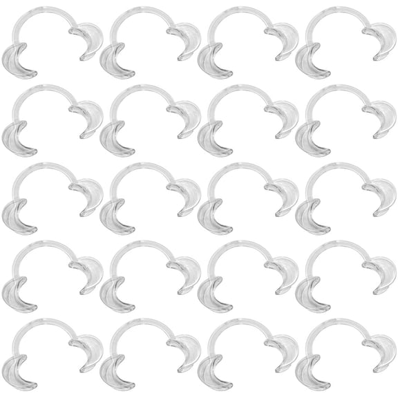 20 Pieces (Size M) C-Shape Teeth Whitening Cheek Retractor, Autoclavable Dental Mouth Opener, Disposable Dental Lip Cheek Retractor for Mouthguard Challenge Game