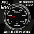 thumbnail image 4 of GlowShift 2-5/8" Black & White Racing Series 100 PSI Oil Pressure Gauge Kit, 4 of 7