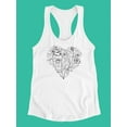 thumbnail image 3 of Flowers In Heart Shape Tank Women -Image by Shutterstock, Female Medium, 3 of 4