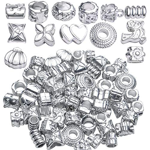 Tibetan Silver Big Hole Connector Metal Spacer European Charm Beads Findings #1 