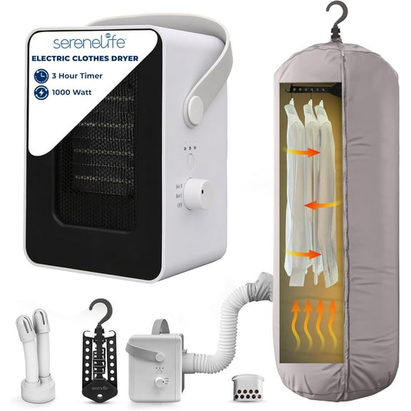 1000W Portable Dryer, Mini Heater & Aroma Diffuser for Home/Apartment – Dries Clothes, Shoes, Hats, Gloves, and More