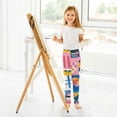 thumbnail image 6 of Girl's Legging Full-Length Colorful Print Tights For Dance Gym Everyday Wear Music Festival, 6 of 8