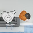 thumbnail image 2 of Reloj de pared de acrílico, reloj de pared de madera, reloj silencioso, reloj decorativo, movimiento silencioso, adorno creativo en forma de corazón,, 2 of 8