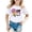 White, variant on XEGLSBU Shirts for Girls 12-14 Children Fashion Casual Print Round Neck Loose Short Sleeve T Shirt Top Black Size 8-9 Years