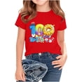 thumbnail image 1 of RXMEKW T-Shirt Imprimé pour Filles Manches Courtes Col Rond Haut Décontracté pour Enfants en Polyester avec Design Graphique Beigne pour la Saison Scolaire Printemps et Été, 1 of 5