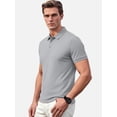 thumbnail image 3 of Cadmus Mens Polo Shirt Short Sleeve Quick Dry Shirts Golf Polos Collared Work Shirts for Men,8808,Black+Grey+Blue,S, 3 of 7