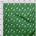 thumbnail image 2 of oneOone Cotton Poplin Green Fabric Merry Christmas Fabric For Sewing Printed Craft Fabric By The Yard 56 Inch Wide-2GH, 2 of 4